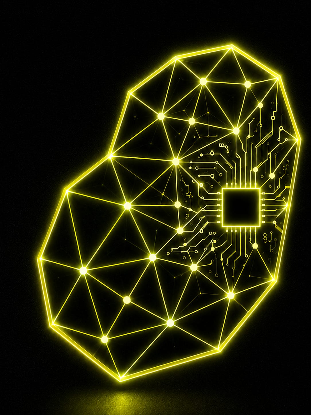 Techy Potato — neon circuit network